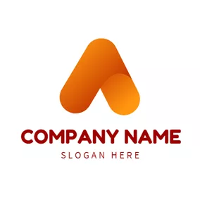 Advertising Logo Abstract Orange Arrow logo design
