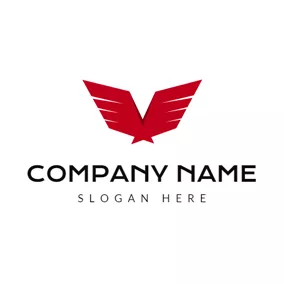 Vulture Logo Abstract Red Wing logo design