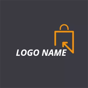 時尚 & 美容 Logo Abstract Yellow Bag Icon logo design