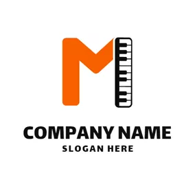 Music Logo Black Piano and Music Festival logo design