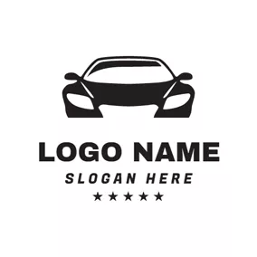 Automobile Logo Black Star and Car logo design