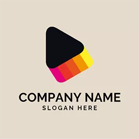 通訊Logo Black Triangle and Youtube Channel logo design