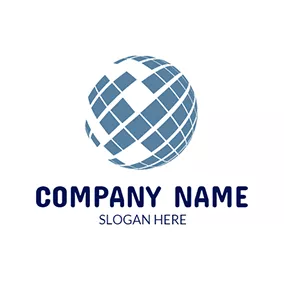 Global Logo Blue and White Website Icon logo design