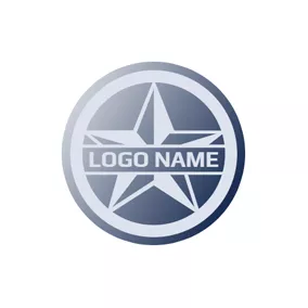 律师 & 法律Logo Blue Circle and 3D Star logo design