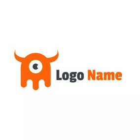 艺术 & 娱乐Logo Cute Monad Cartoon Image and Gaming logo design