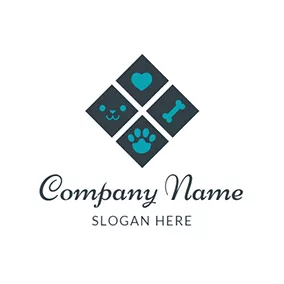 Healthcare Logo Flat and Simple Pet Icon logo design