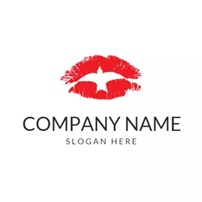 Logotipo De Moda Y Belleza Fly Bird and Red Lip logo design