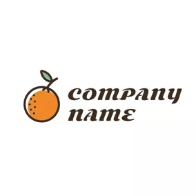 食品 & 饮品Logo Fresh Ripe Orange logo design
