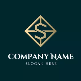Finanzen & Versicherungslogo Golden Rhombus and Letter S logo design
