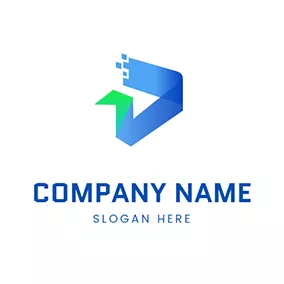 商业 & 咨询Logo Gradient Paper Crane Advertising logo design