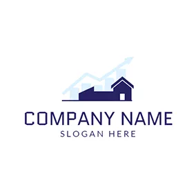 Lodge Logo Green and Blue Investment Building logo design