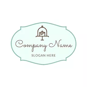 Sugar Logo Green Badge and Chocolate Cake logo design
