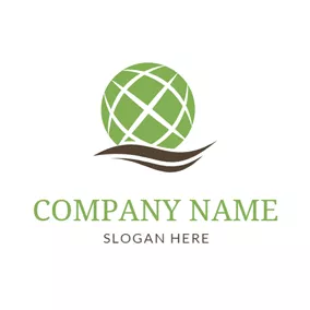 科學 & 技術Logo Green Earth and Brown Decoration logo design