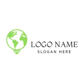 Logotipo De Medio Ambiente Y Ecología Green Global World logo design