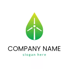 Ecologic Logo Green Wind Power logo design