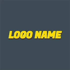 Name Logo Light Yellow Cool Text logo design