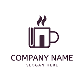 Bildung Logo Notebook Coffee Book logo design