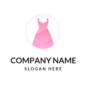 Logo De La Marque Pink Dress and Clothing Brand logo design