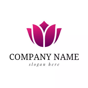 時尚 & 美容 Logo Pink Lotus Flower logo design