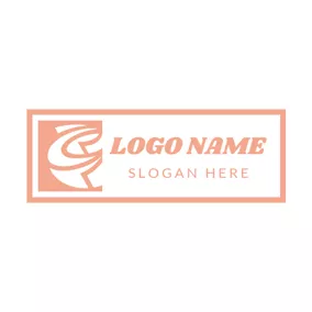 Flower Logo Pink Rectangle and White Flower logo design