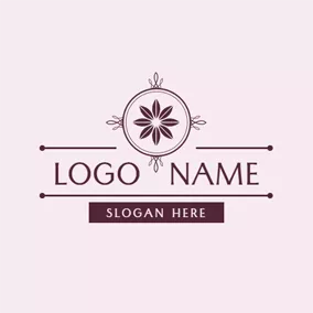 Silhouette Logo Purple and Pink Lotus logo design
