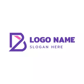 Monogramm Logo Purple Double Letter D Monogram logo design