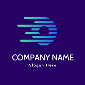 字母Logo Rectangle Stripe Letter O logo design