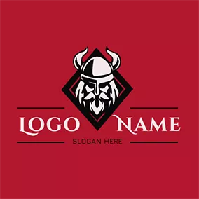 藝術 & 娛樂Logo Rhombus Simple Viking Figure logo design