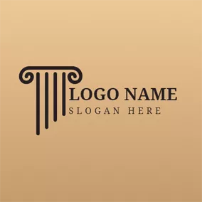 Rechtsanwalt & Gesetz Logo Simple Black Court logo design