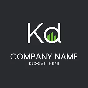 建築関連のロゴ Simple Construction and Letter K D logo design