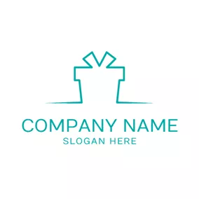 Storage Logo Simple Line and Gift Box logo design