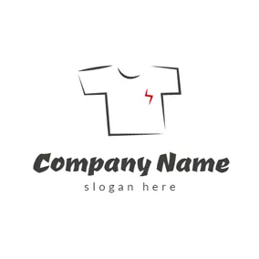 Clothes Logo Simple White T Shirt logo design