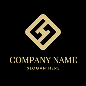 Logo Monogramme Square Letter H L Monogram logo design