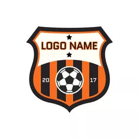 社團 & 俱樂部Logo Star Soccer Ball Badge logo design