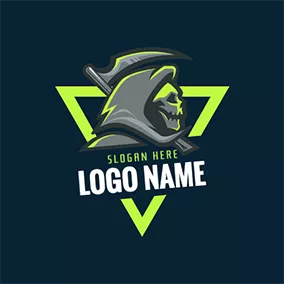 ゲームロゴ Villain and Triangle logo design