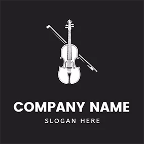 Violin Logo Vintage Violin and Bow logo design