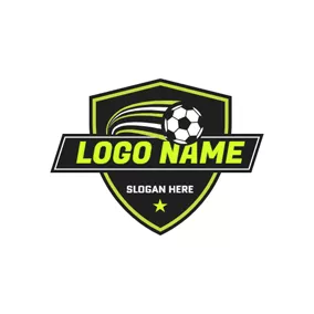 社团 & 俱乐部Logo White and Black Football logo design