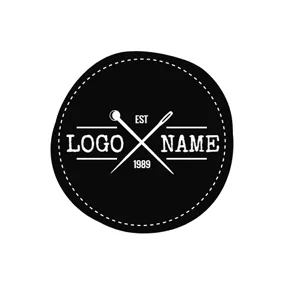 时尚 & 美容 Logo White Awl and Needle logo design