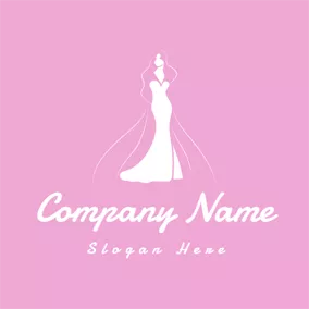 Bridal Logo White Dress and Clothing Brand logo design