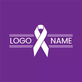 Logótipo De ONG White Ribbon and Charity logo design