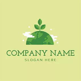 Industrial Logo Green Tree and Energy logo design