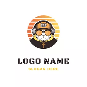 Logótipo De Música Rapper Cartoon Animal logo design