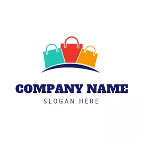 Bag Logo Small Colorful Handbag logo design