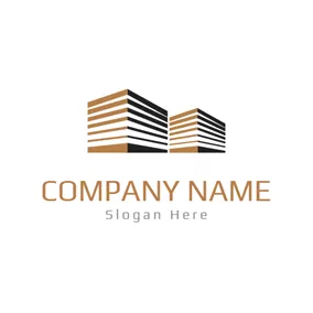 Property Management Logo Brown and White Architecture logo design