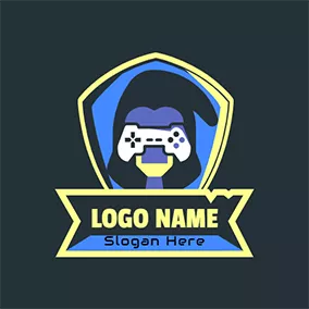 游戏Logo Gaming Handle Clown Comical logo design