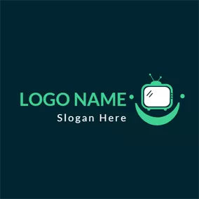 YouTube Channel Logo Green Moon and Lovely Tv logo design