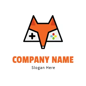 Kinder & Kinderbetreuung Logo Orange Fox Face logo design