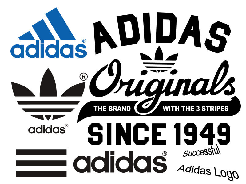 adidas brand with three stripes