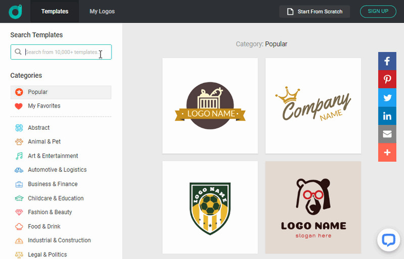 logo design tool free and online