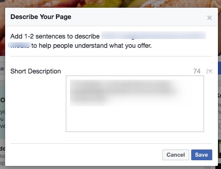 How to Create a Facebook Business Page - Add a Short Description